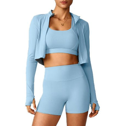 Women's Sports Set 3-piece Stylish Activewear Set for Women