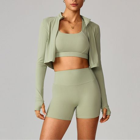 Women's Sports Set 3-piece Stylish Activewear Set for Women