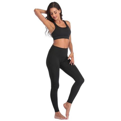 4 Way Stretch Yoga Leggings With Pockets Fitness Running Active Pants
