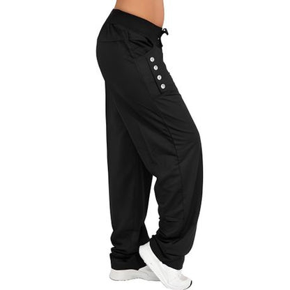 Women's Loose Fit Straight Sweatpants Slouchy Cotton Hiking Baggy Bottoms