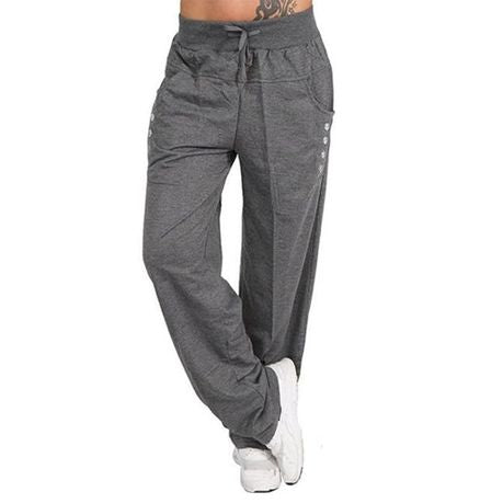 Women's Loose Fit Straight Sweatpants Slouchy Cotton Hiking Baggy Bottoms
